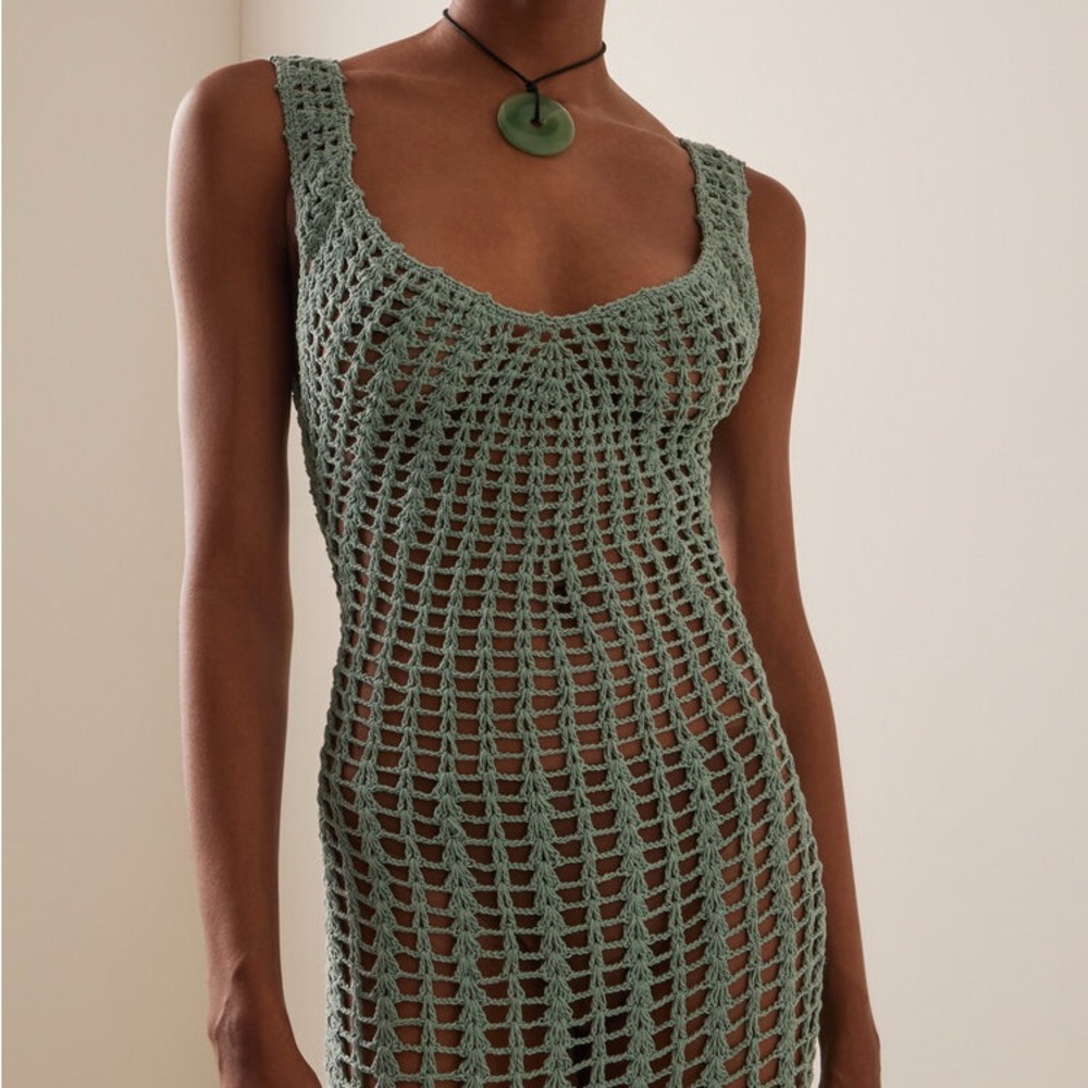 Women's Sage Crochet Swim Coverup Dress